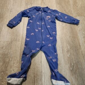 Adorable Blue Rainbow Kids Footies